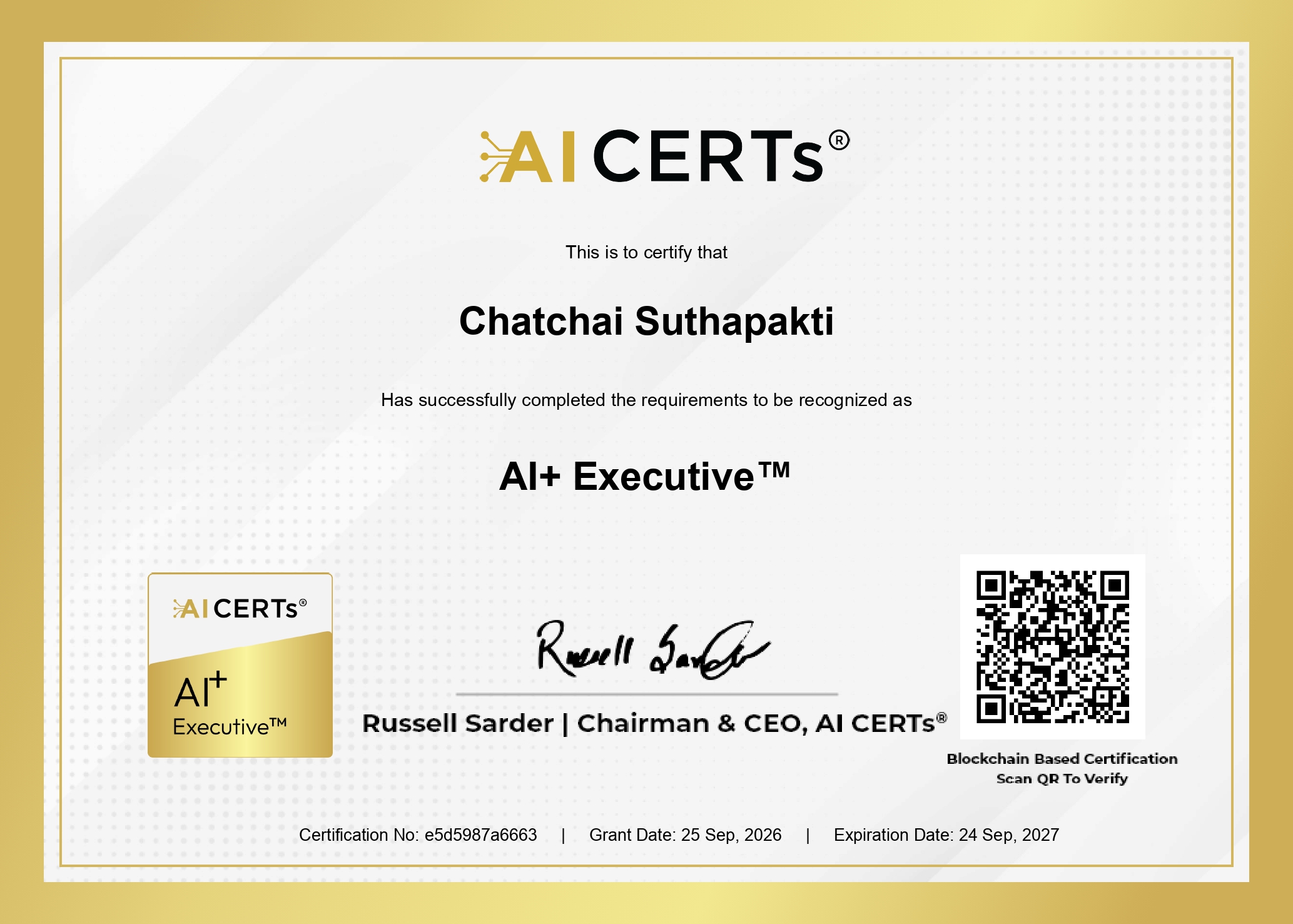 AI for Executive certificate